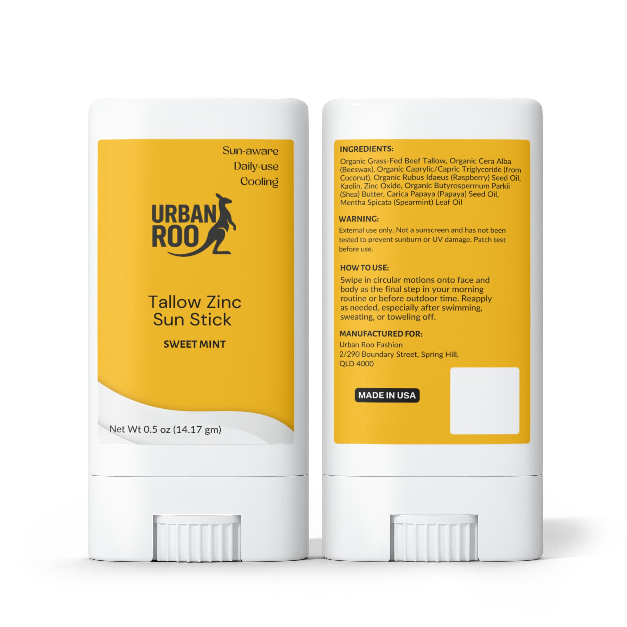 2 Pack Tallow Zinc Sun Stick