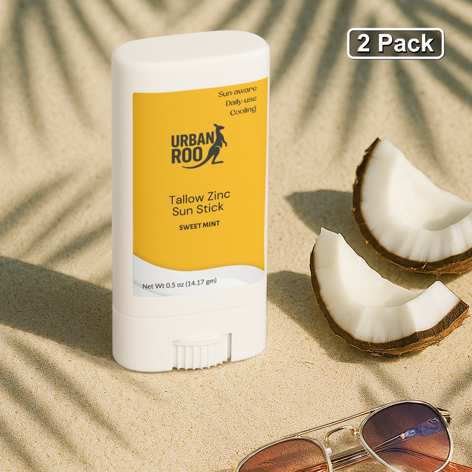 2 Pack Tallow Zinc Sun Stick