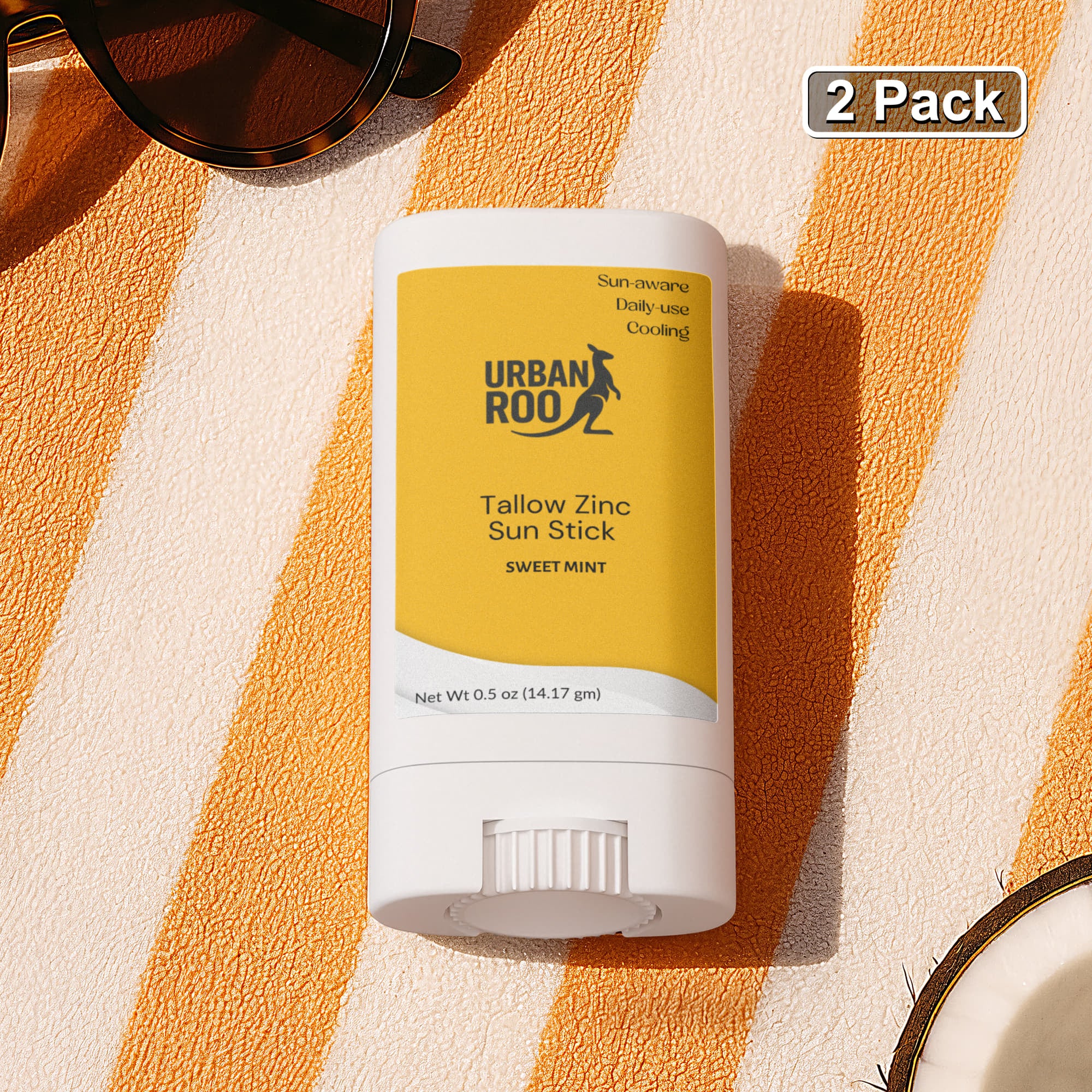 2 Pack Tallow Zinc Sun Stick
