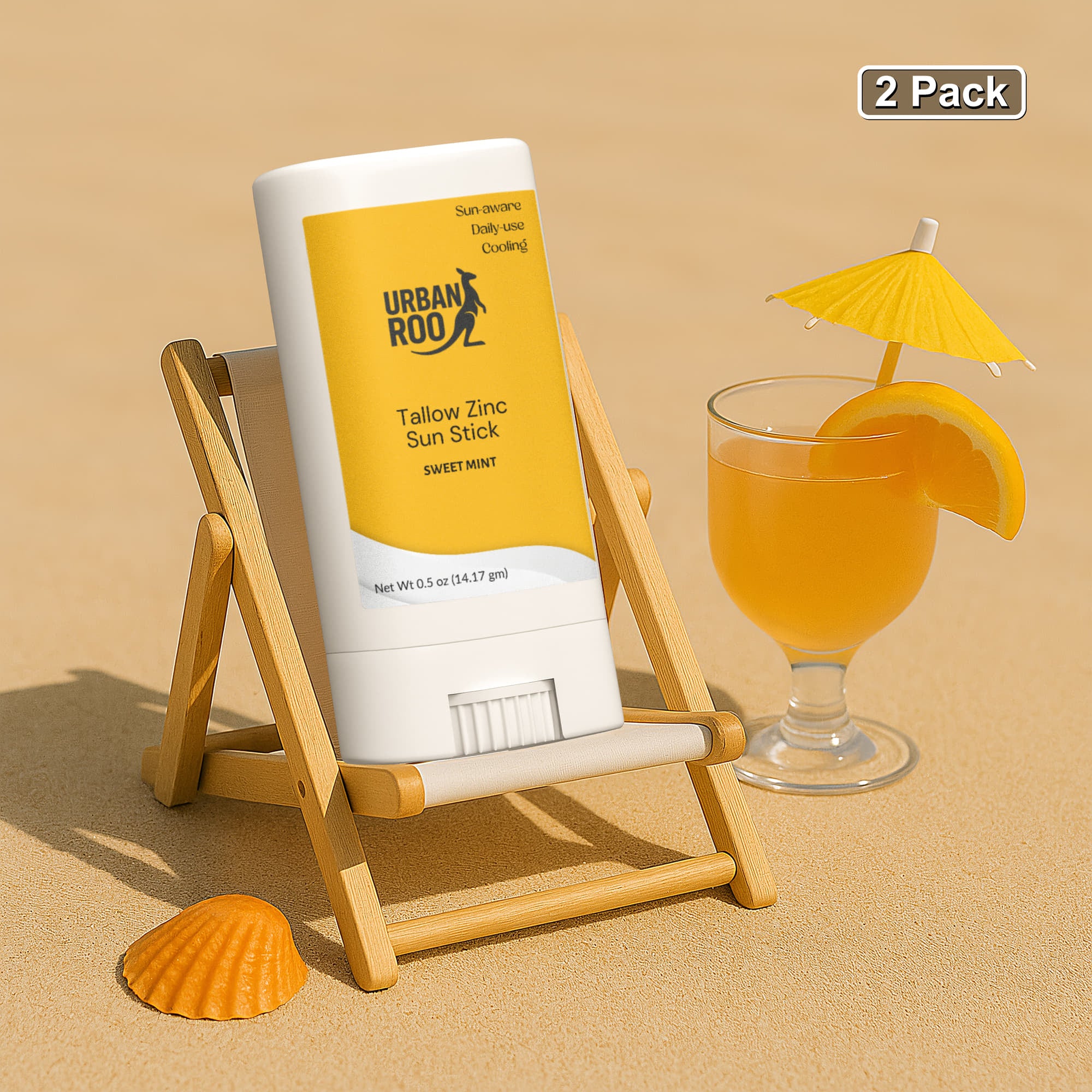 2 Pack Tallow Zinc Sun Stick