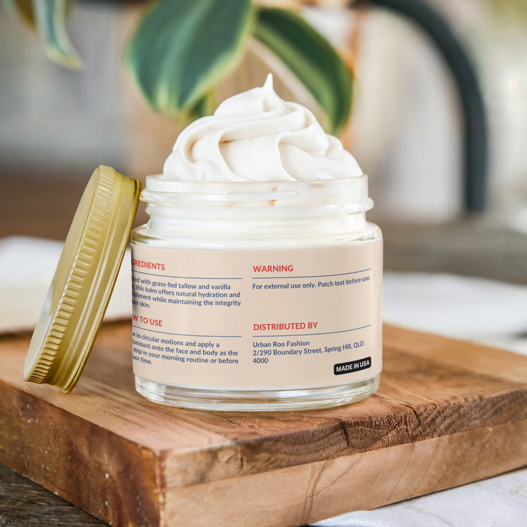 Whipped Grass-Fed Tallow Balm with Vanilla Bean