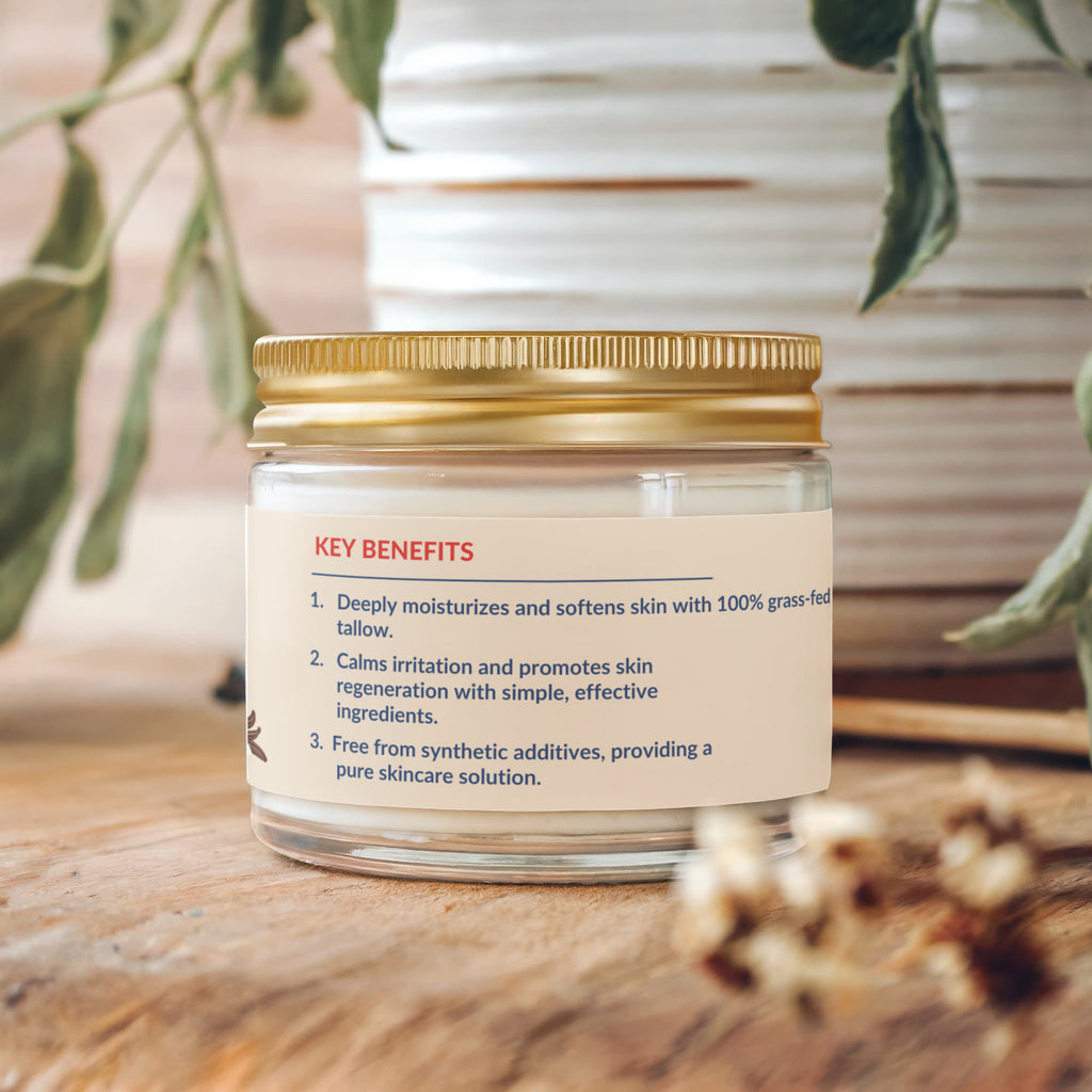 Whipped Grass-Fed Tallow Balm with Vanilla Bean