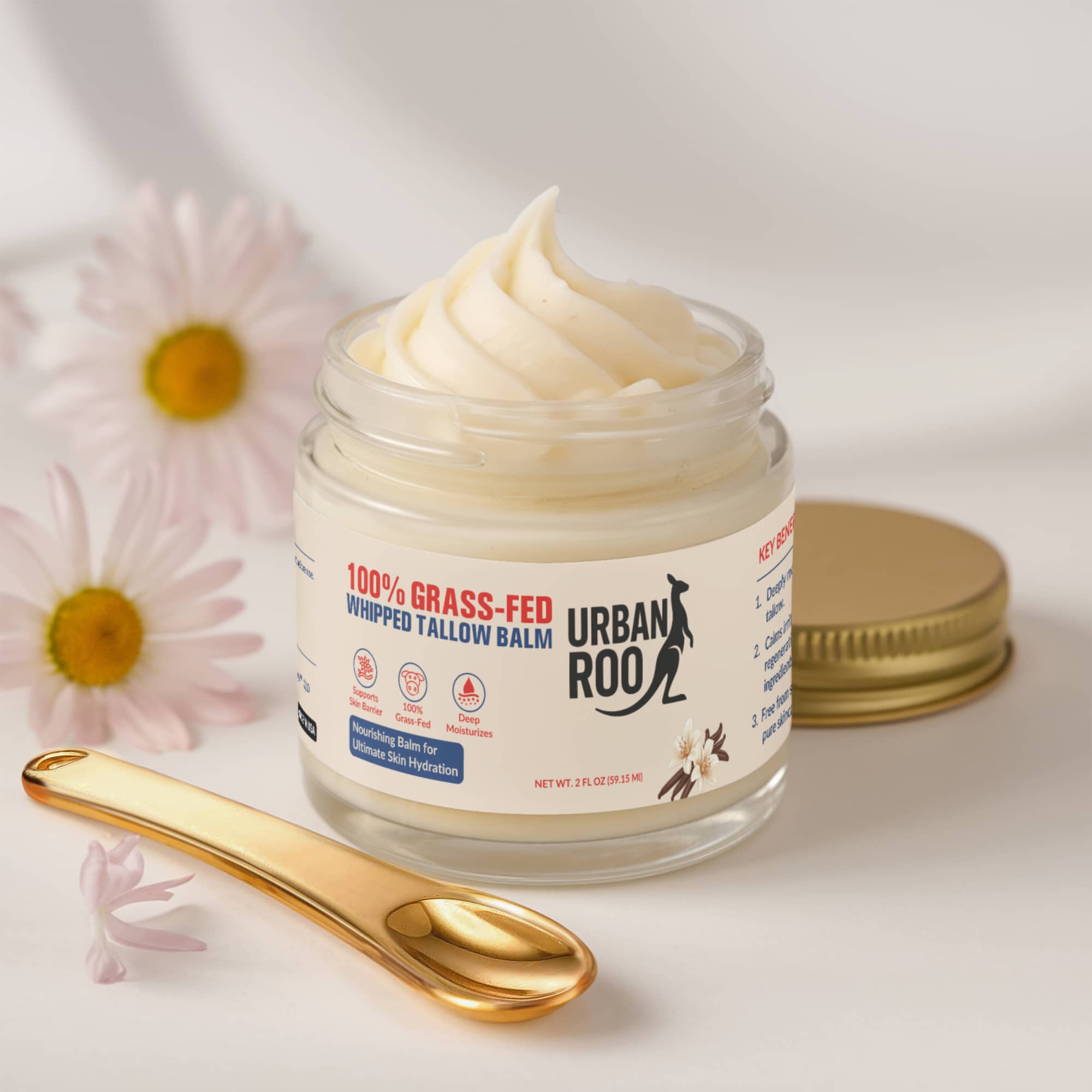 Whipped Grass-Fed Tallow Balm with Vanilla Bean