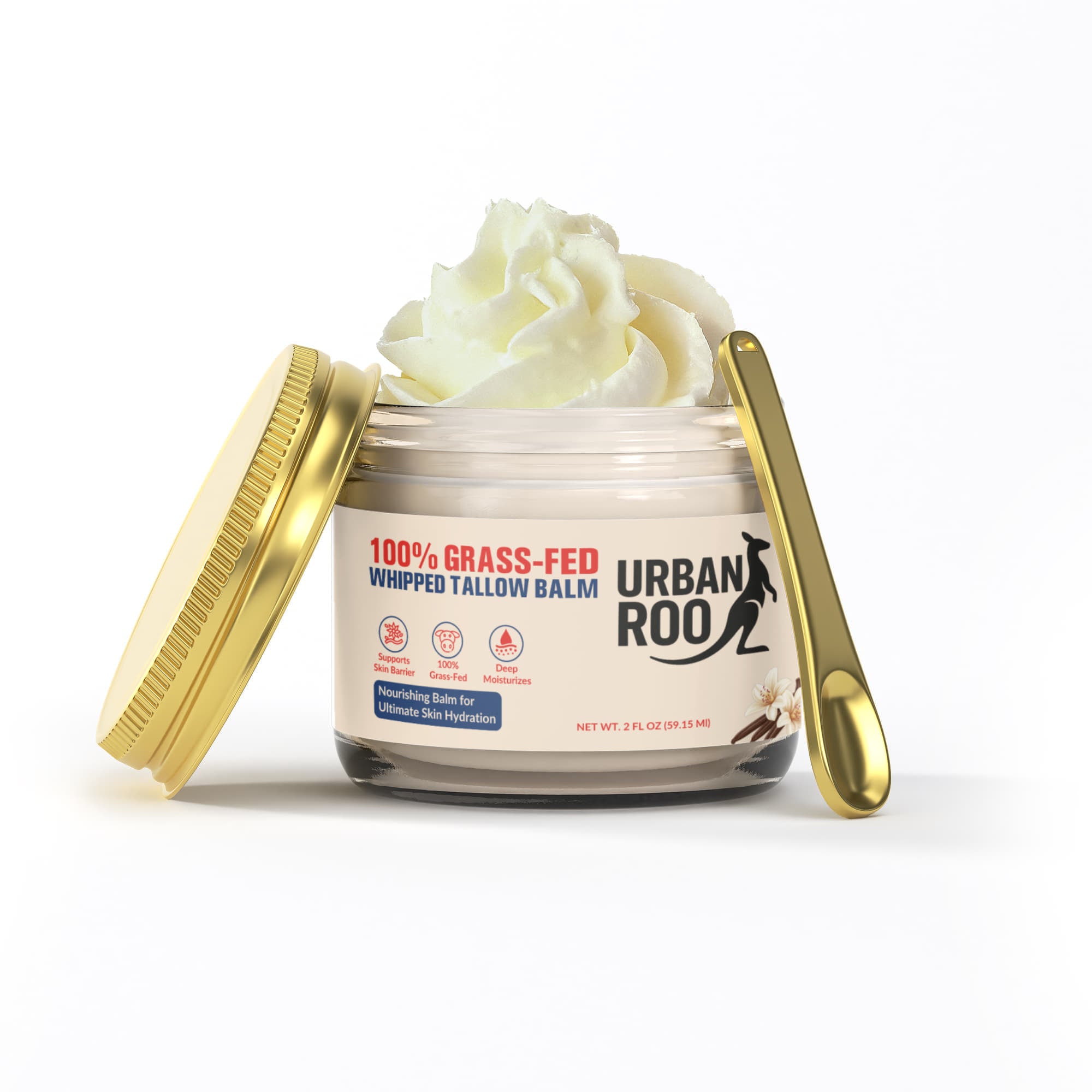 Whipped Grass-Fed Tallow Balm with Vanilla Bean