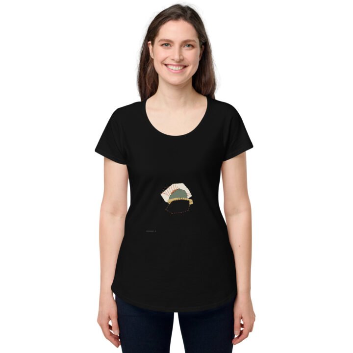 Urban Botanical Round Neck Tee · Black Printful garment mockup 1
